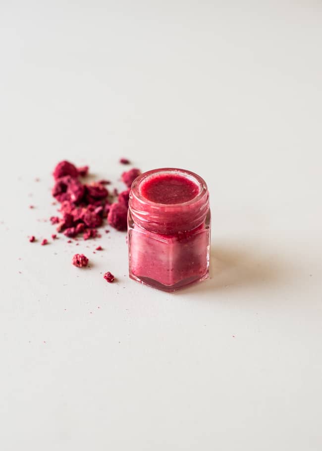 All-Pure DIY Tinted Lip Balm with Raspberries